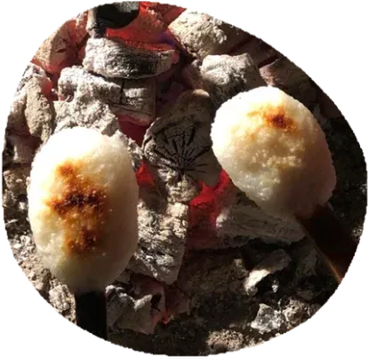 五平餅作りの様子